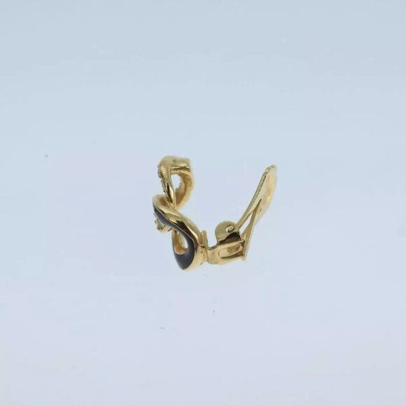 Christian Dior Earring metal Gold Tone Auth - Picture 8 of 12